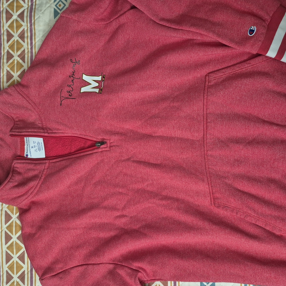 Champion Red Quarter-Zip Sweatshirt